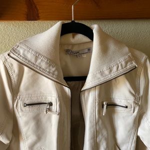 Light Cream Moto Jacket